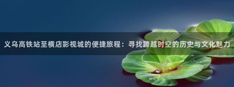 丫丫光棍影院：义乌高铁站至横店影视城的便捷旅程：寻找跨越时空的历史与文化魅力